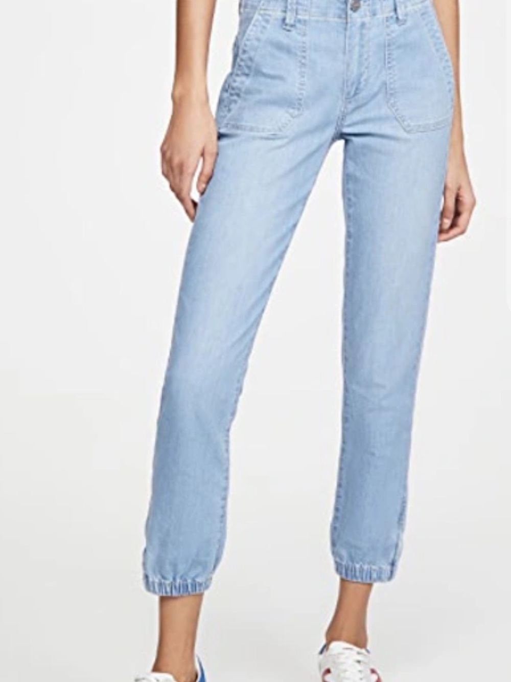 PAIGE MAYSLIE Light Blue Denim Jogger Pants
